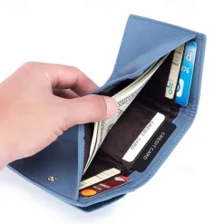 Genuine Leather Women Wallets and Purses Fashion Small Wallet with Mini Coin Pocket Rfid Blocking Purse