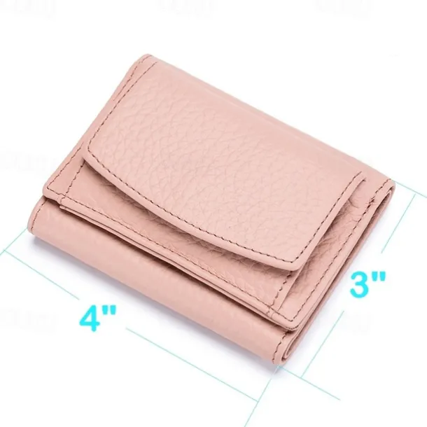Genuine Leather Women Wallets and Purses Fashion Small Wallet with Mini Coin Pocket Rfid Blocking Purse