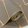 Geometric Wallpaper 3D Wall Murals Non-woven Fabric Imitation Deerskin Velvet Wallpaper Adhesive Required for Bedroom Living Room TV Background Home Decoration 53x950/20.87''x374''