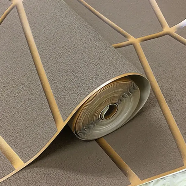 Geometric Wallpaper 3D Wall Murals Non-woven Fabric Imitation Deerskin Velvet Wallpaper Adhesive Required for Bedroom Living Room TV Background Home Decoration 53x950/20.87''x374''