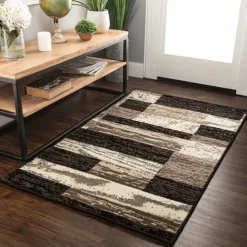 Geometric Woodland Runner Rug Kitchen Mat Non-Slip Oil Proof Rug Indoor Outdoor Mat Bedside Bedroom Decor Bathroom Mat Entrance Rug Door Mat