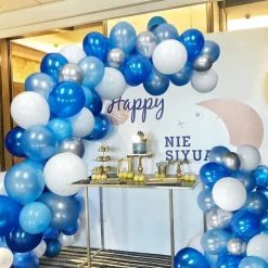 German Oktoberfest Pearlescent Blue Balloon Set Ice and Snow Combination Balloon Chain Package Latex Balloon Party Decoration