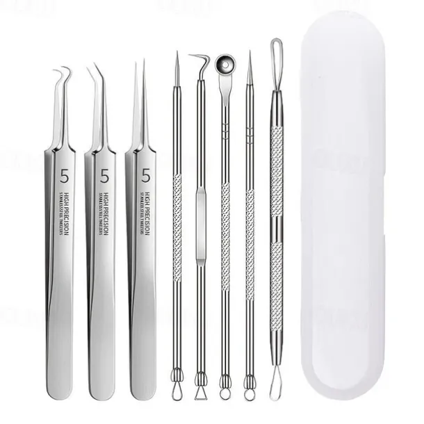 German Ultra-Fine Pimple Tweezers for Acne and Blackhead Removal - Salon Quality Beauty Tool for Face Health and Care