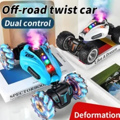 Gesture Sensing Remote Control Twisting Car Luminous Wheel Deformation High-Speed Climbing Car RC Car Stunt Car Game2277