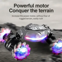 Gesture Sensing Remote Control Twisting Car Luminous Wheel Deformation High-Speed Climbing Car RC Car Stunt Car 2072