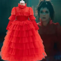Ghost Bride Lydia Deetz Halloween Dress Beetlejuice Horror Movie Vintage Dress Dress Up Kid's Girls' Masquerade Party / Evening Easy Halloween Costumes Dress Up