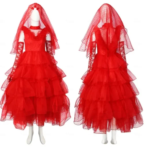 Ghost Bride Lydia Deetz Halloween Dress Cosplay Costume Masquerade Beetlejuice Dresses Adults' Women's Carnival Masquerade Mardi Gras Party / Evening Easy Halloween Costumes Dress Up