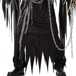 Ghost Ghostface Halloween Cosplay Costume Hooded Cloak Cosplay Adults' Men's Carnival Masquerade Performance Party Halloween Easy Halloween Costumes Dress Up