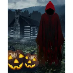 Ghost Grim Reaper Halloween Cosplay Costume Party Costume Hooded Cloak Outfits Scary Costume Adults' Men's Women's Masquerade Mardi Gras Performance Party Halloween Easy Halloween Costumes Dress Up
