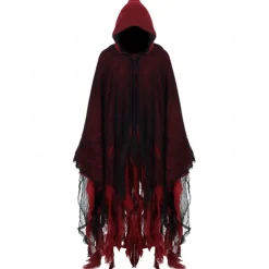 Ghost Grim Reaper Halloween Cosplay Costume Party Costume Hooded Cloak Outfits Scary Costume Adults' Men's Women's Masquerade Mardi Gras Performance Party Halloween Easy Halloween Costumes Dress Up