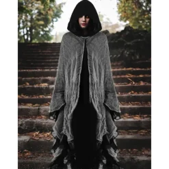 Ghost Grim Reaper Halloween Cosplay Costume Party Costume Hooded Cloak Outfits Scary Costume Adults' Men's Women's Masquerade Mardi Gras Performance Party Halloween Easy Halloween Costumes Dress Up