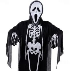 Ghostface Costume Mask Gloves Devil Ghost Skeleton Cosplay Costumes Horror Masks Ghost Face Scream Helmet Creepy Halloween Party Masquerade