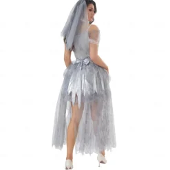 Ghostly Bride Devil Halloween Dress Outfits Cosplay Adults' Women's Halloween Performance Party Stage Easy Halloween Costumes Dress Up