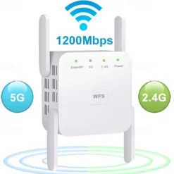 5Ghz WiFi Repeater Wireless Wifi Extender 1200Mbps Wi-Fi Amplifier 802.11N Long Range Wifi Signal Booster 2.4G Wifi Repiter