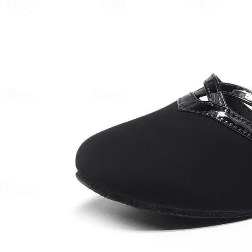 Girls' Black Dance Shoes with Adjustable Straps - Comfortable Performance Shoes for Ballet, Jazz, and Modern Dance