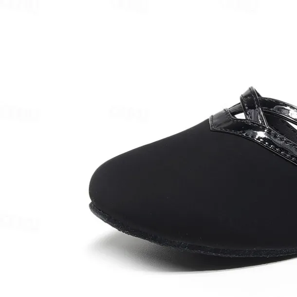 Girls' Black Dance Shoes with Adjustable Straps - Comfortable Performance Shoes for Ballet, Jazz, and Modern Dance