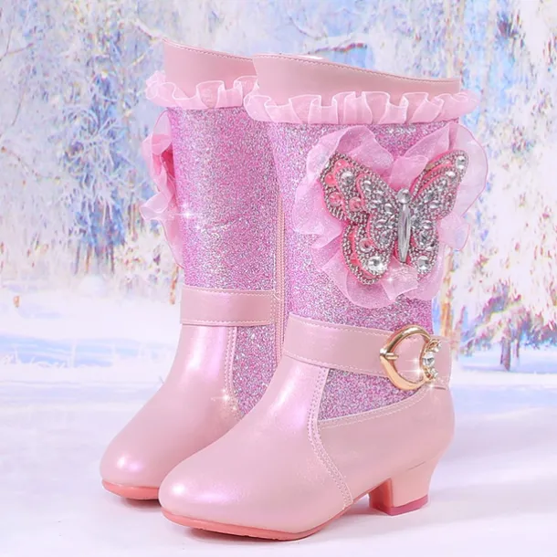 Girls' Boots Casual Boots Dress Shoes Mid-Calf Boots Bootie Leather Breathability Non-slipping Height-increasing Princess Shoes Big Kids(7years +) Little Kids(4-7ys) Gift Daily Walking Bowknot