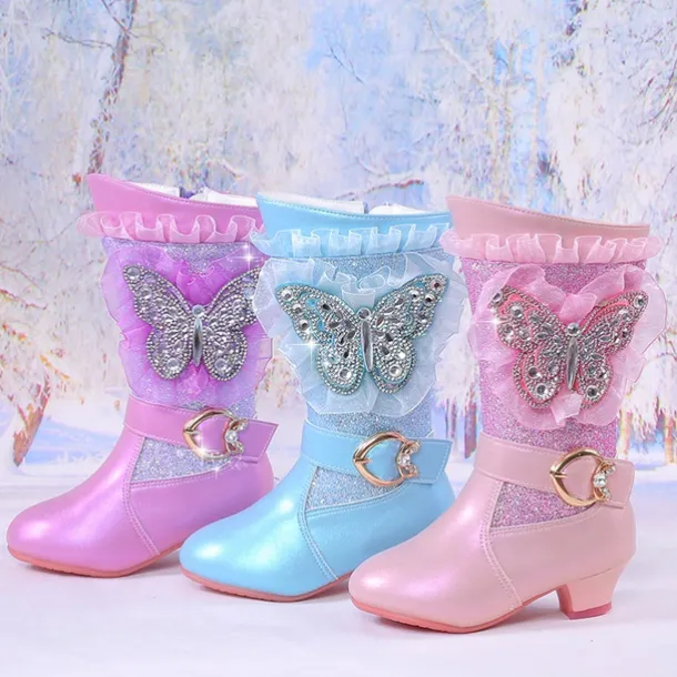 Girls' Boots Casual Boots Dress Shoes Mid-Calf Boots Bootie Leather Breathability Non-slipping Height-increasing Princess Shoes Big Kids(7years +) Little Kids(4-7ys) Gift Daily Walking Bowknot