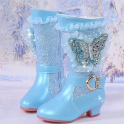 Girls' Boots Casual Boots Dress Shoes Mid-Calf Boots Bootie Leather Breathability Non-slipping Height-increasing Princess Shoes Big Kids(7years +) Little Kids(4-7ys) Gift Daily Walking Bowknot