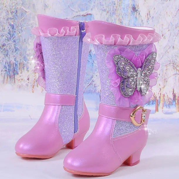 Girls' Boots Casual Boots Dress Shoes Mid-Calf Boots Bootie Leather Breathability Non-slipping Height-increasing Princess Shoes Big Kids(7years +) Little Kids(4-7ys) Gift Daily Walking Bowknot