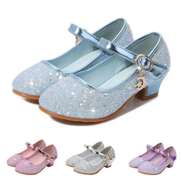 Girls' Cosplay Shoes Heels Glitters Cosplay Heel Cosplay Lolita Rubber PU Cosplay Big Kids(7years +) Little Kids(4-7ys) School Party Birthday Walking Shoes Outdoor Buckle Purple Rosy Pink Blue Fall