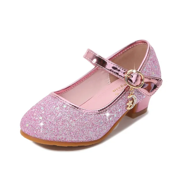 Girls' Cosplay Shoes Heels Glitters Cosplay Heel Cosplay Lolita Rubber PU Cosplay Big Kids(7years +) Little Kids(4-7ys) School Party Birthday Walking Shoes Outdoor Buckle Purple Rosy Pink Blue Fall