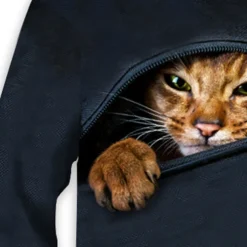 Girls' 3D Animal Cat Hoodie Long Sleeve 3D Print Spring Fall Winter Fashion Streetwear Adorable Kids 3-12 Years Outdoor Daily Indoor Regular Fit