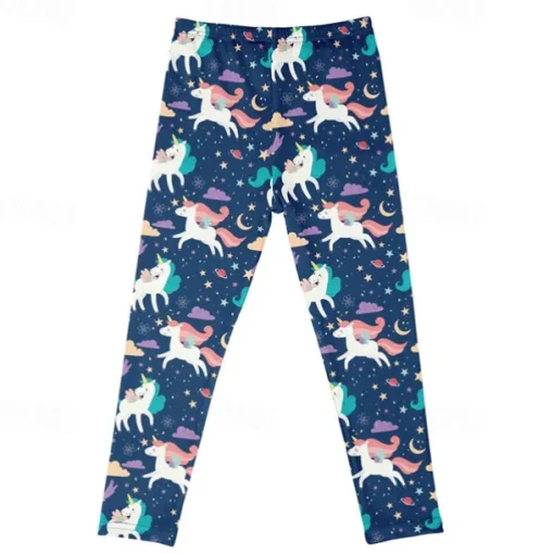 Girls' 3D Cartoon Pants Leggings Spring Fall Active Basic Kids 4 years+ Outdoor Casual Daily Regular Fit