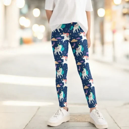 Girls' 3D Cartoon Pants Leggings Spring Fall Active Basic Kids 4 years+ Outdoor Casual Daily Regular Fit