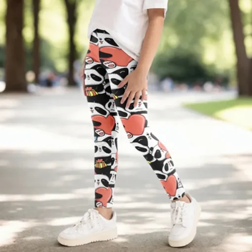 Girls' 3D Cartoon Pants Leggings Spring Fall Active Basic Kids 4 years+ Outdoor Casual Daily Regular Fit