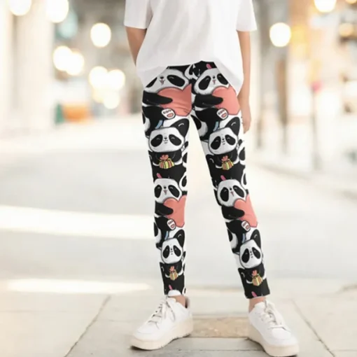 Girls' 3D Cartoon Pants Leggings Spring Fall Active Basic Kids 4 years+ Outdoor Casual Daily Regular Fit