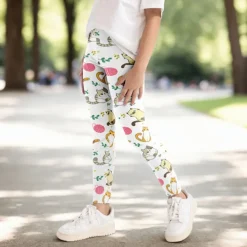 Girls' 3D Cartoon Pants Leggings Spring Fall Active Basic Kids 4 years+ Outdoor Casual Daily Regular Fit