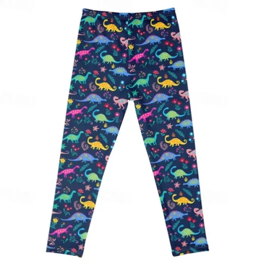 Girls' 3D Cartoon Pants Leggings Spring Fall Active Basic Kids 4 years+ Outdoor Casual Daily Regular Fit