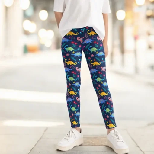 Girls' 3D Cartoon Pants Leggings Spring Fall Active Basic Kids 4 years+ Outdoor Casual Daily Regular Fit
