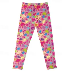Girls' 3D Cartoon Pants Leggings Spring Fall Active Basic Kids 4 years+ Outdoor Casual Daily Regular Fit