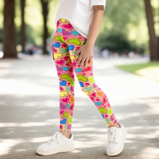 Girls' 3D Cartoon Pants Leggings Spring Fall Active Basic Kids 4 years+ Outdoor Casual Daily Regular Fit