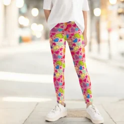 Girls' 3D Cartoon Pants Leggings Spring Fall Active Basic Kids 4 years+ Outdoor Casual Daily Regular Fit