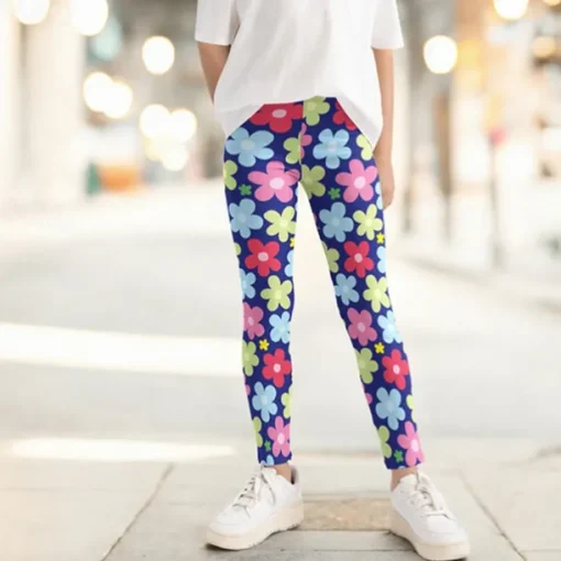 Girls' 3D Cartoon Pants Leggings Spring Fall Active Basic Kids 4 years+ Outdoor Casual Daily Regular Fit