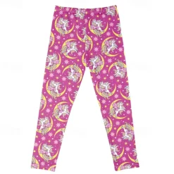 Girls' 3D Cartoon Pants Leggings Spring Fall Active Basic Kids 4 years+ Outdoor Casual Daily Regular Fit