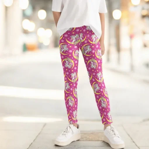 Girls' 3D Cartoon Pants Leggings Spring Fall Active Basic Kids 4 years+ Outdoor Casual Daily Regular Fit