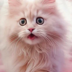 Girls' 3D Cat Tee Shirts Pink Short Sleeve 3D Print Summer Active Fashion Cute Polyester Kids 3-12 Years Crew Neck Outdoor Casual Daily Regular Fit