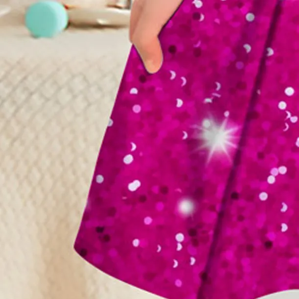 Girls' 3D Color Gradient Dress Long Sleeve 3D Print Spring Fall Vacation Sports & Outdoor Daily Cute Casual Beautiful Kids 3-12 Years Casual Dress A Line Dress Above Knee Regular Fit
