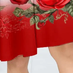 Girls' 3D Floral Dress Long Sleeve 3D Print Fall Winter Sports & Outdoor Daily Holiday Cute Casual Beautiful Kids 3-12 Years Casual Dress Swing Dress A Line Dress Above Knee Polyester Regular Fit