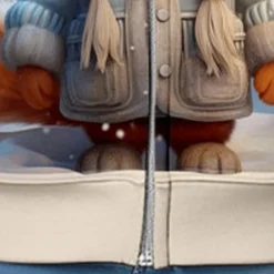 Girls' 3D Fox Hoodie Coat Outerwear Long Sleeve Fall Winter Active Cute Streetwear Polyester Kids 3-12 Years Zip Street Daily Regular Fit