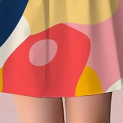 Girls' 3D Geometric Dress Pink Short Sleeve 3D Print Summer Daily Holiday Casual Beautiful Kids 3-12 Years Casual Dress Skater Dress Above Knee Regular Fit