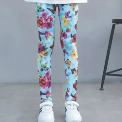 Girls' 3D Graphic Butterfly Pants Leggings Spring Fall Active Basic Kids 4-12 Years Outdoor Casual Daily Regular Fit