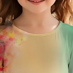 Girls' 3D Graphic Butterfly Dress Long Sleeve 3D Print Summer Spring Fall Vacation Sports & Outdoor Daily Cute Casual Beautiful Kids 3-12 Years Casual Dress A Line Dress Above Knee Regular Fit