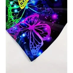 Girls' 3D Graphic Butterfly Dress Short Sleeve Summer Spring Vacation Daily Holiday Beautiful Sweet Kids 4-12 Years Casual Dress A Line Dress Knee-length Regular Fit