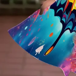 Girls' 3D Graphic Butterfly Dress Long Sleeve 3D Print Summer Fall Vacation Sports & Outdoor Daily Cute Casual Beautiful Kids 3-12 Years Casual Dress A Line Dress Above Knee Regular Fit