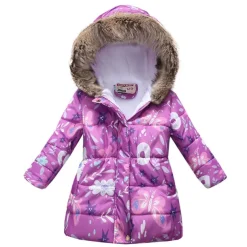 Girls' 3D Kids Puffer Jacket Butterfly Fox Coat Down Coat Puffer Jacket Long Sleeve Fall Winter Active Streetwear Kids 3-10 Years Vacation Street Regular Fit